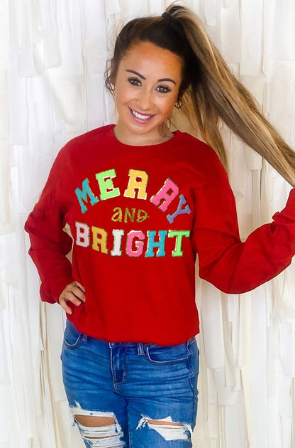 Merry and Bright Chenille Sweatshirt