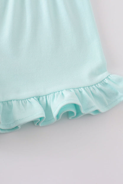 Premium Mint basic ruffle shorts