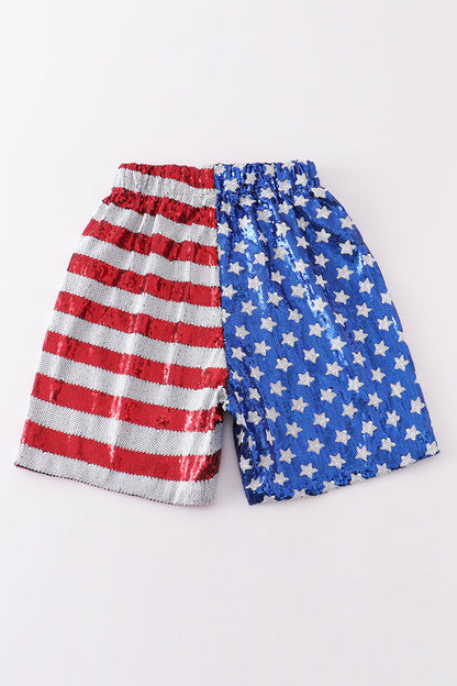 Patriotic sequin girl shorts